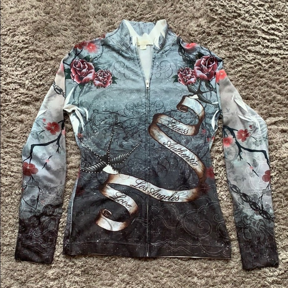 ⭐️2/$22⭐️ Guess Detailed Zip Up Sweater